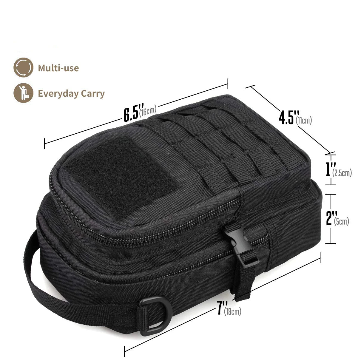 Tactical Molle Pouch Small, EDC Utility Pouch Tactical Tool Pouches Bag Compact Multi-Purpose Waist Pouch