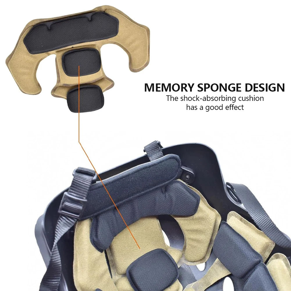 Tactical Airsoft Helmet Padding Kit Replacement Helmet Liner System Protective Cushion Mat fit Fast MICH ACH Helmet
