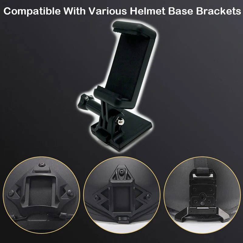 Tactical Phone Helmet Mounting Base Adapter Helmet Phone GoPro Mounting Bracket Suitable for FAST/MICH/NVG Helmet Accessories