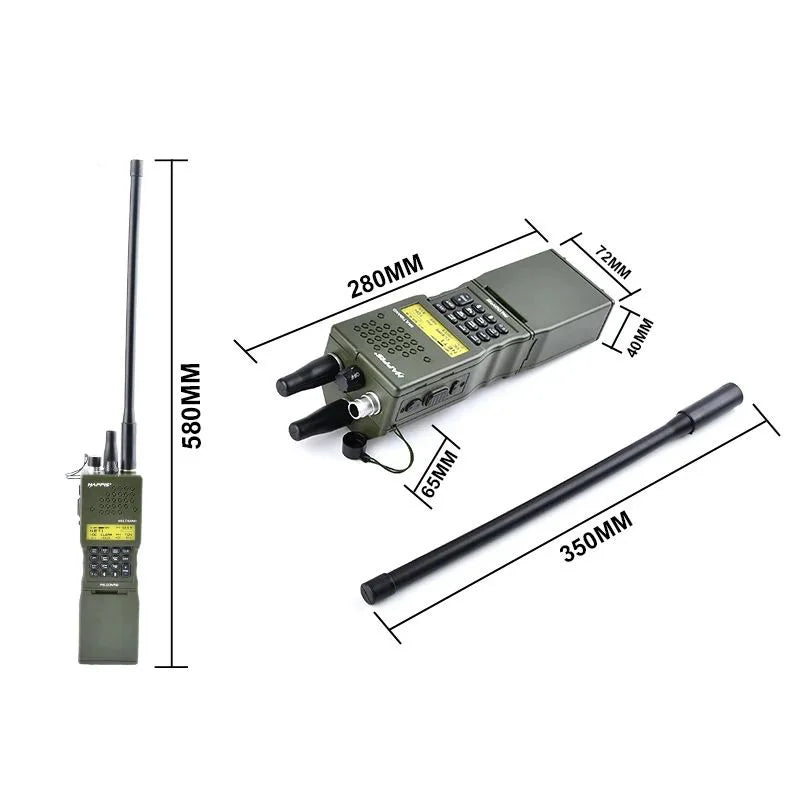 Tactical Military Softair Army Radio PRC 152 Dummy Radio Case Antenna Package Talkie Walkie Interphone Model Cospaly