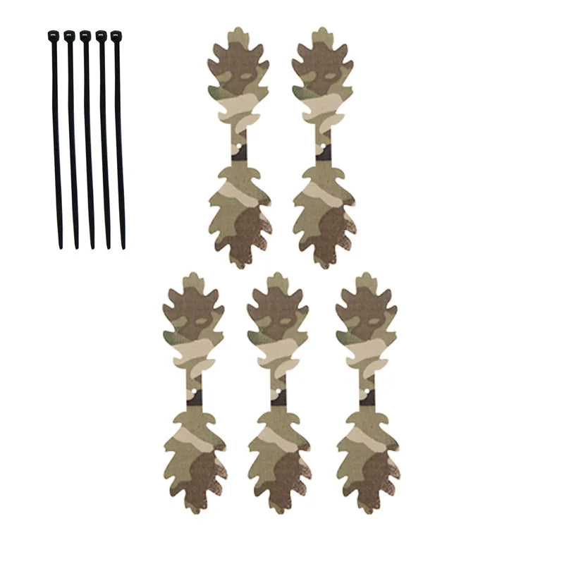 5Pcs 3D Camouflage Strip Tactical Decor Accessories For Helmet Backpack Ghillie Suit Outdoor Hunting Camo Decoration Accessories