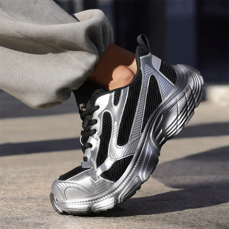 New 2025 Fashion Breathable Summer Men Work Safety Shoes Lightweight Sneakers Indestructible Anti Puncture Male Footwear
