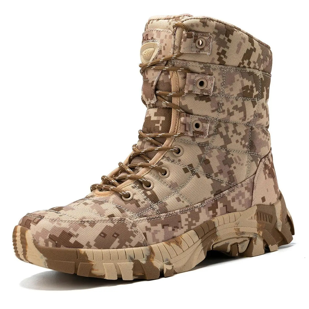 Outdoor Training Men Tactical Boots High-Top Desert Shoes Camouflage Combat Hunting Climbing Hiking Boots Size 39-47