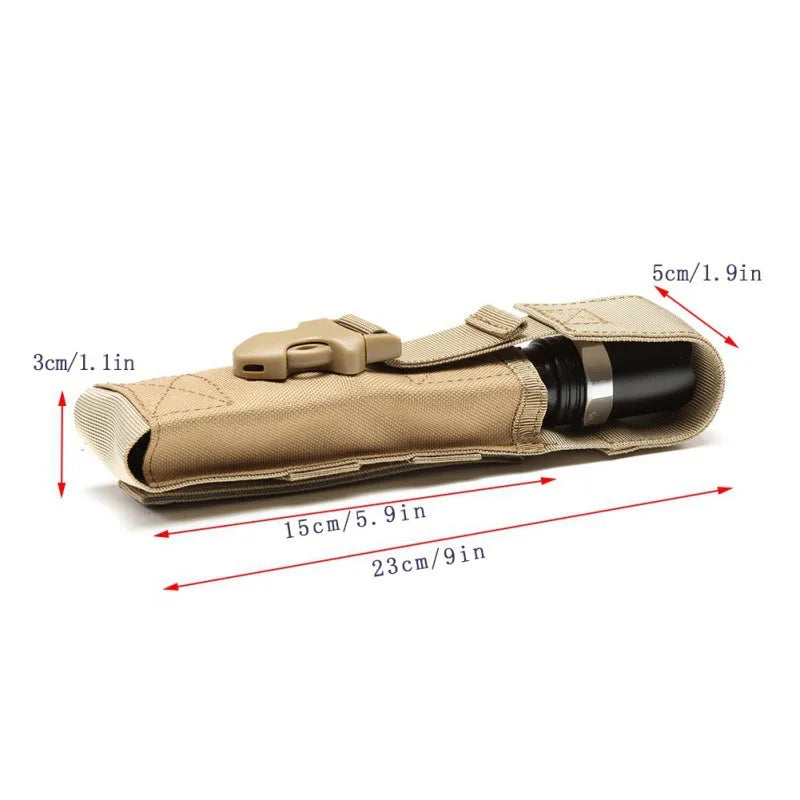 Flashlight Pouch Torch Holder Case Molle EDC Tool Waist Bag Outdoor Sport Camping Hiking Hunting Accessories Scissor Cover