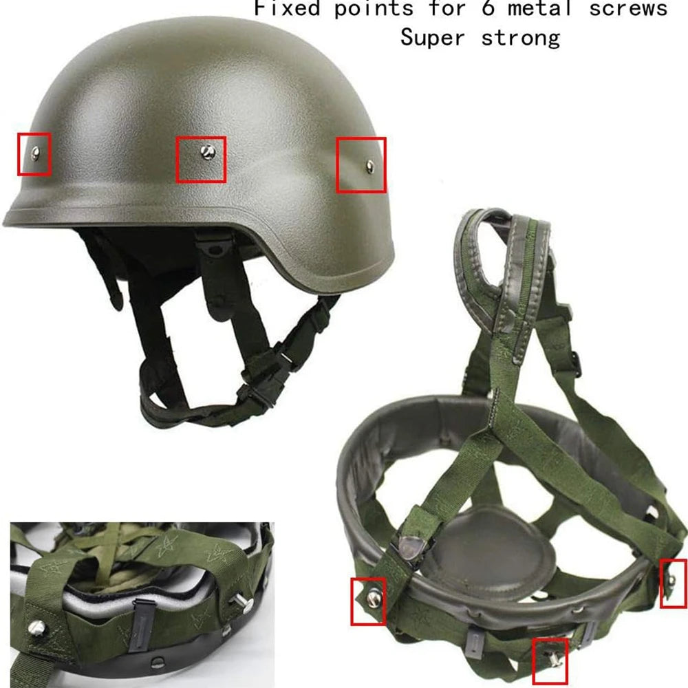 Tactical M88 Helmet Liner Suspension, Assembly Helmet Liner Adjustable Comfortable Chin Strap For M88 QGF03 Helmets