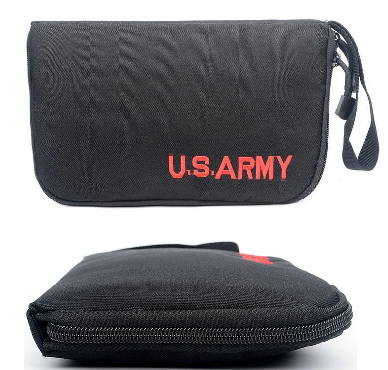 Tactical Pistol Case Universal Portable Gun Storage Bag with Wrist Strap Durable Holster with Magazine Holde for Glock Beretta