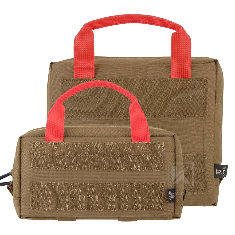 KRYDEX Tactical Large Small Clear Top Insert Pouch First Aid Travel Camping Medical Storage Bag For D3 Backpack Accessories