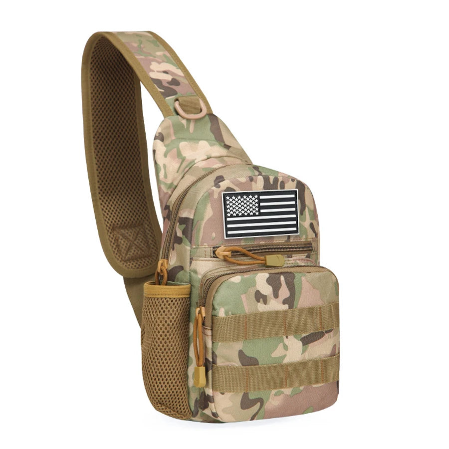 Multi functional daily commuting travel crossbody bag, chest bag, small shoulder bag with multiple pockets