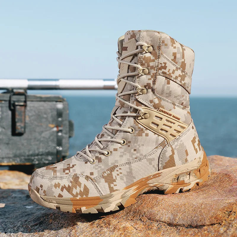 High Quality Men's Outdoor Boots Camouflage Hunting Man Trekking Boot Anti-slip Waterproof Boots Men botas senderismo hombre