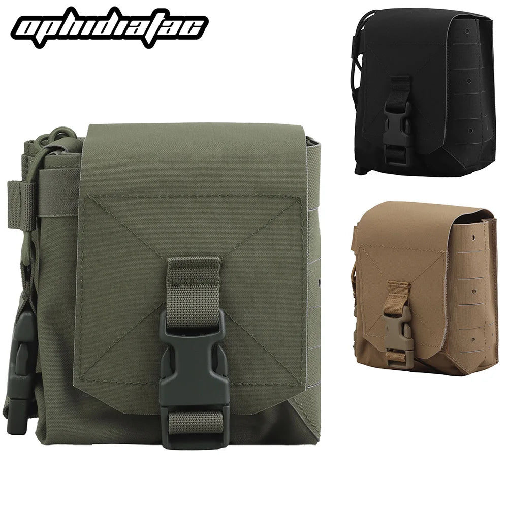 OPHIDIAN Hunting Vest Plate Carrier Sub Pouch MOLLE Belt Magazine Pouch for Night Vision Radio Walkie Talkie Headset First Aid T