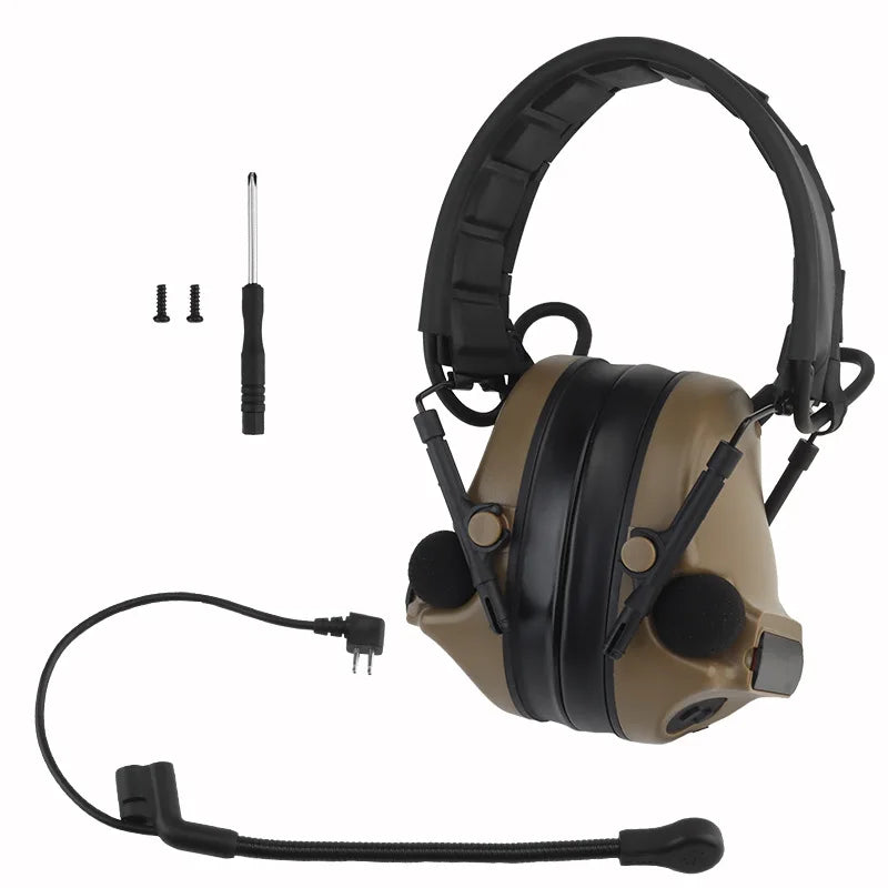 Wearing Headphone C5 Tactical Headset Pickup and Noise Reduction Outdoor Communication Equipment Anti Noise Earphones