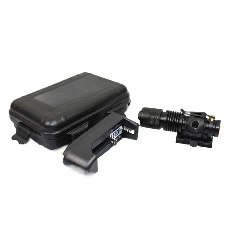 Tactical Helmet Mount Flashlight Clip Set for FAST MICH Compatible with FAST MICH Helmet Q5 Zoom Flashlight Multi Angle