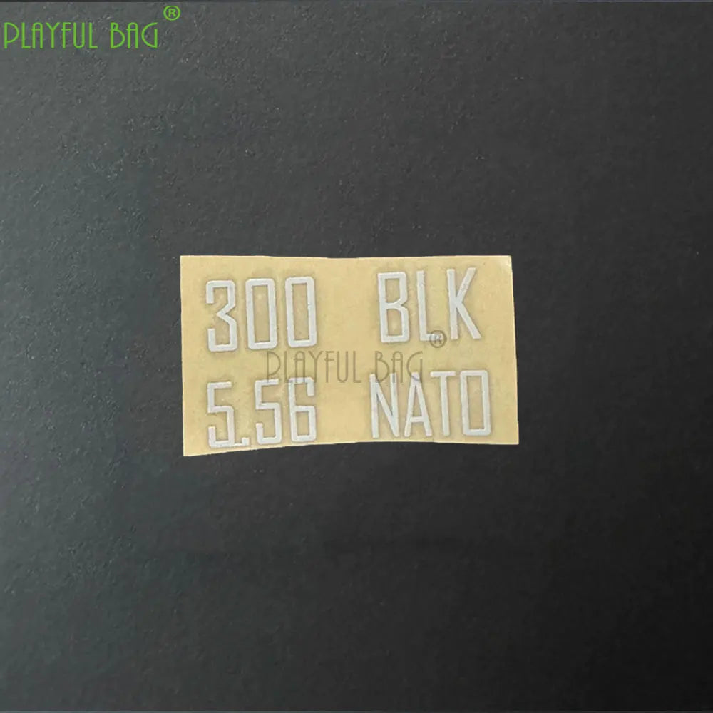 Playful Bag 300BLK Toy Gun Ejection Port Decorative Metal Sticker 5.56 Decal Airsoft Gel Ball Gun Appearance Upgrade Parts M14