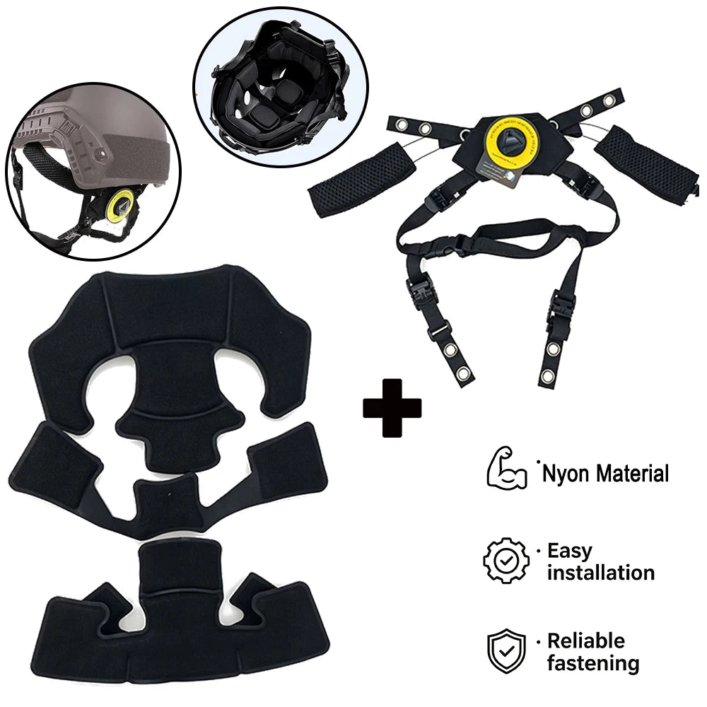 Tactical Helmet Hanging System Wendy Suspension Lanyard Chin Strap Airsoft Helmet Accessories for Wendy FAST MICH Helmet