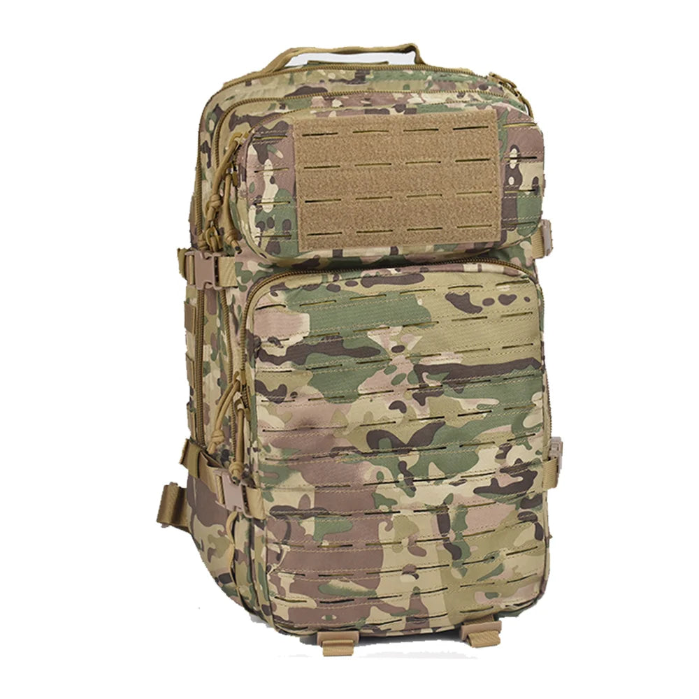 Custom Logo Tactical Backpack Polyester Laser Cut Molle Backpack High Density Bag Camouflage Fashion