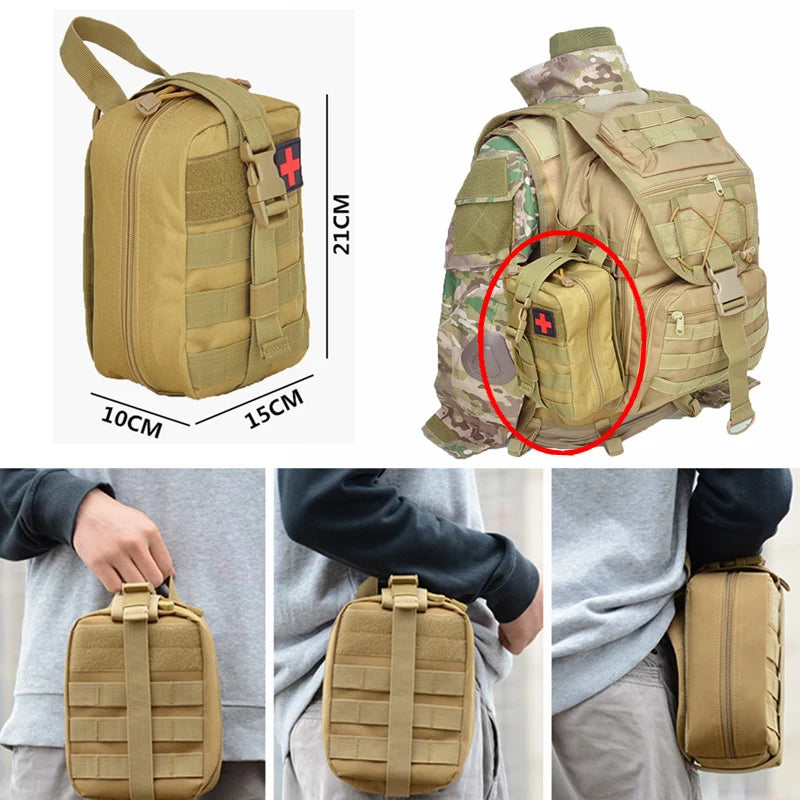 Tactical First Aid Kits Medical Bag Emergency Molle Outdoor Hunting Camping Survival Tool EDC Pouch Camo Waist Bag