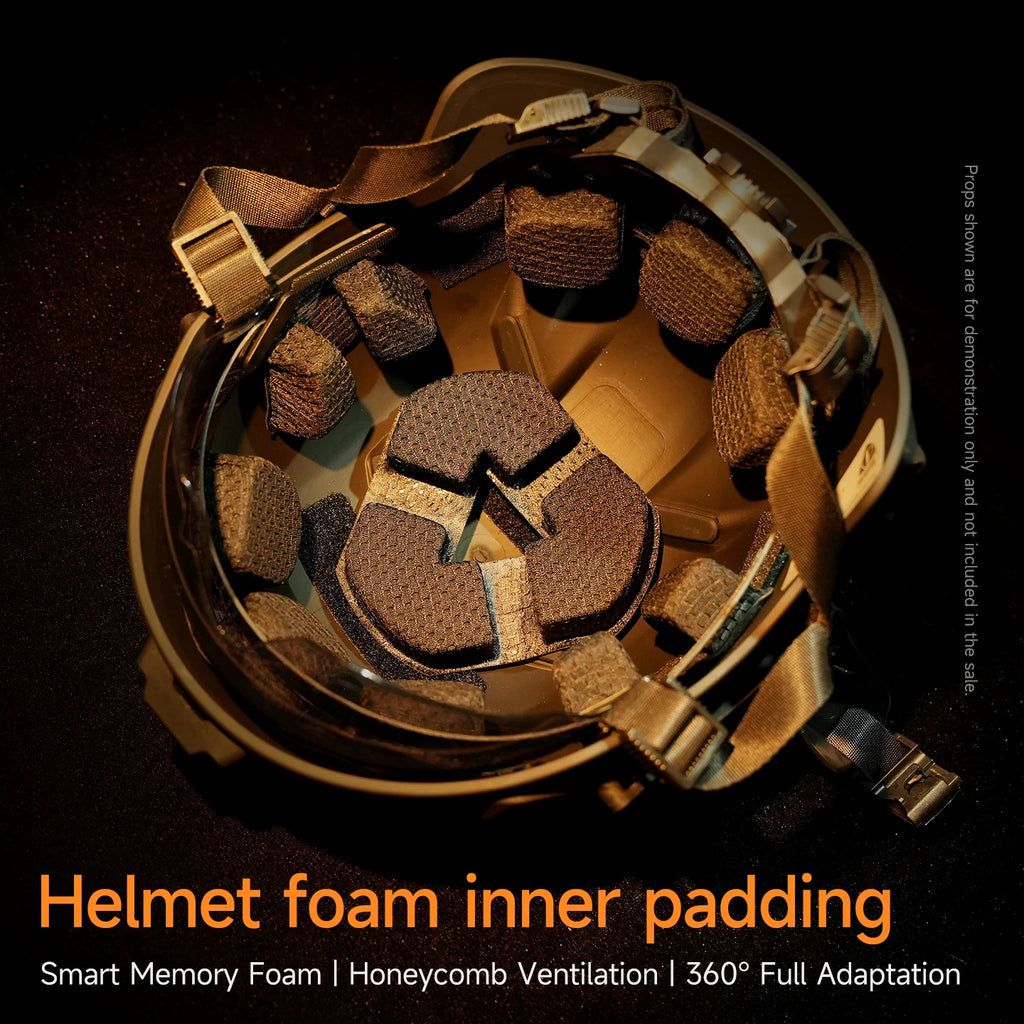 Tactical helmet liner with removable and washable sponge padding, replaceable top pad, universal design for comfortable fit with