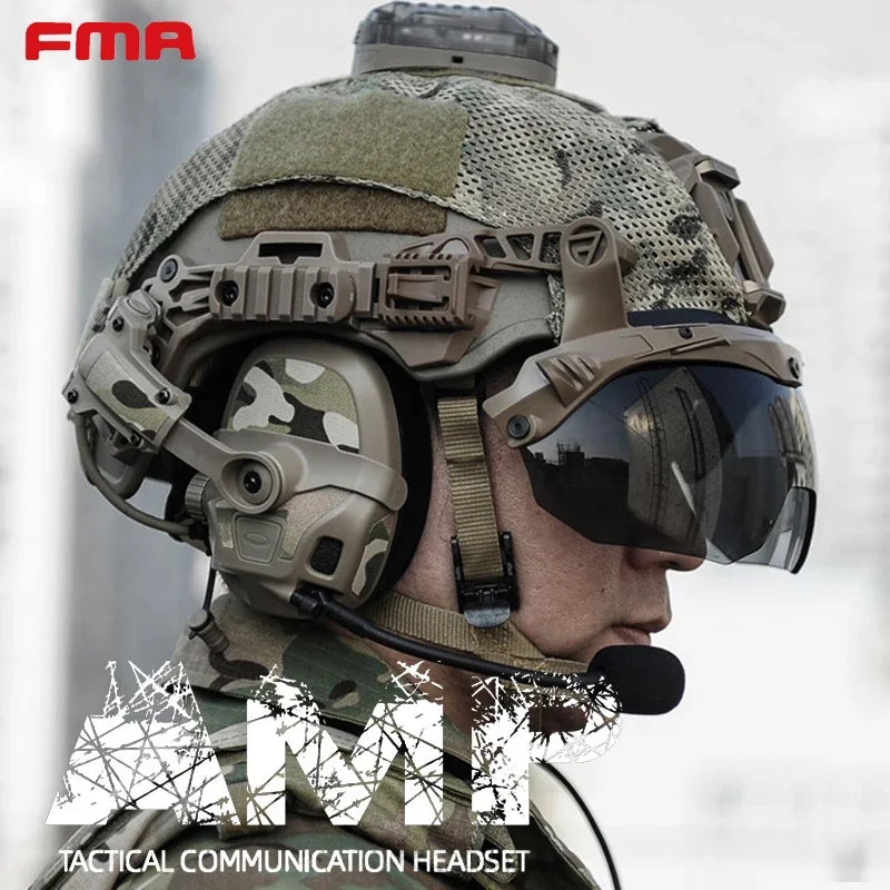 NEW FMA Full Digital Dual DPS AMP FCS-Tactical Headset Communication Noise Reduction Accessories Gear PTT V60