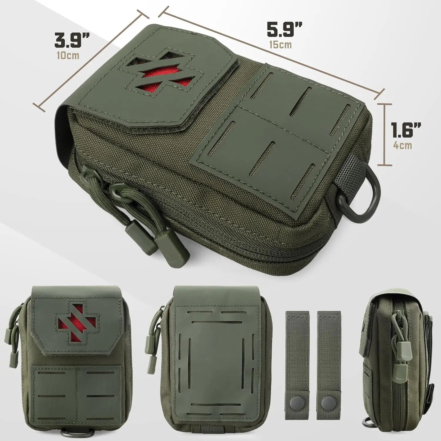 Molle IFAK First Aid Pouch Tactical Medical Trauma MED Belt PouchSmall Portable Utility Emergency Survival Pack for Belt Vest