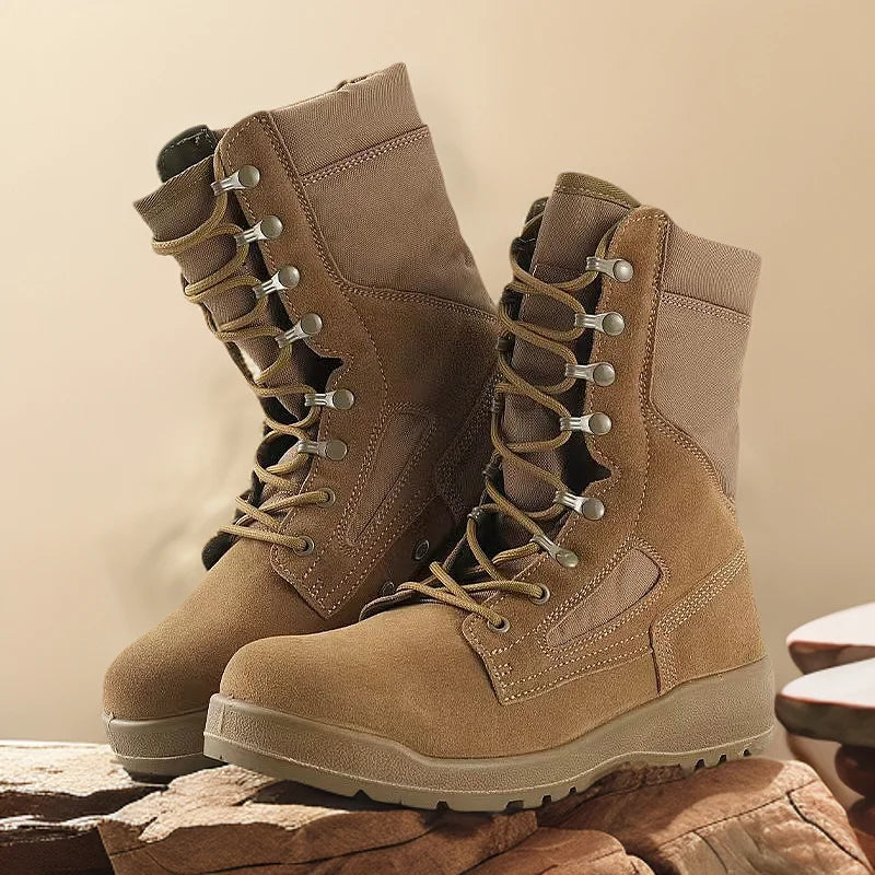 2026 Hot Sale Hunting Shoes Men Brown Hiking Shoes For Man Luxury Brand Trekking Shoes Mens Rubber Sole Hunting Shoe