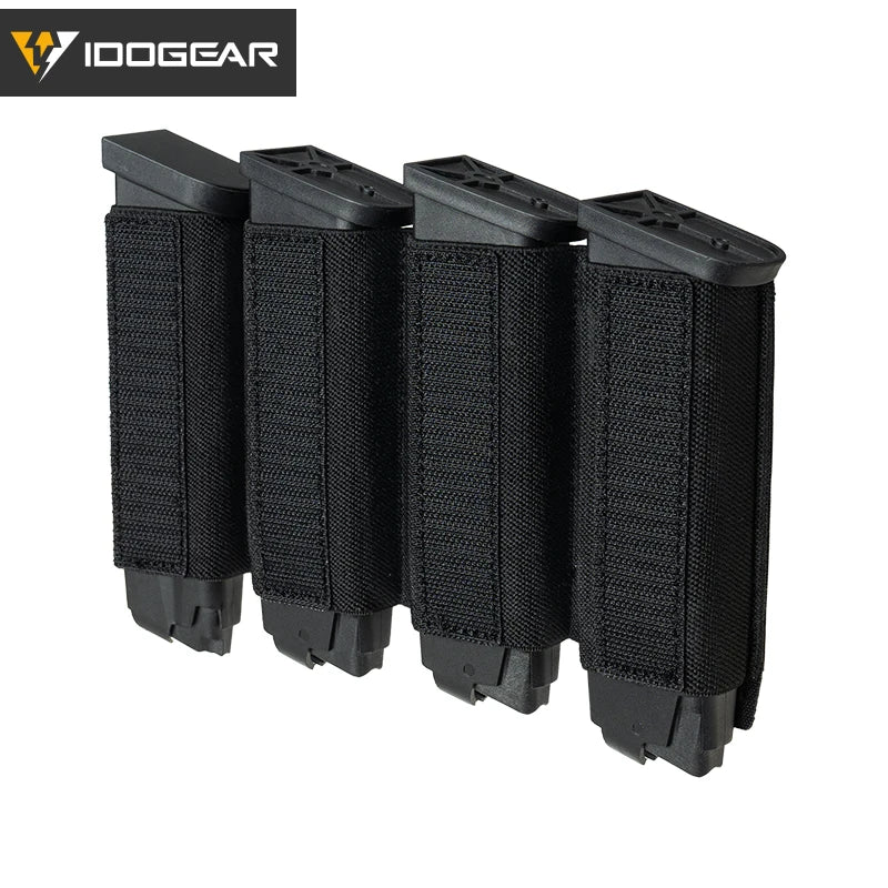 IDOGEAR Quad MP5 / MP7 Magazine Insert Holder with Hook Fasteners for MK3 and MK4 Chest Rig 35140