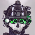Tactical Ghost Helmet Set Call of Duty 19 Night Raid Ghost Helmet Set with Headset Skull Masks for CS Paintball Game Cosplay