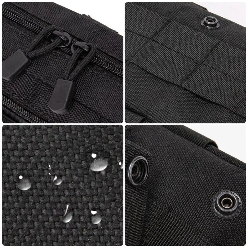 NALFI-Men's Outdoor Crossbody Waist Bags 1000D Nylon Molle Pouch Cycling Running Travel Belt Pouch As Shown