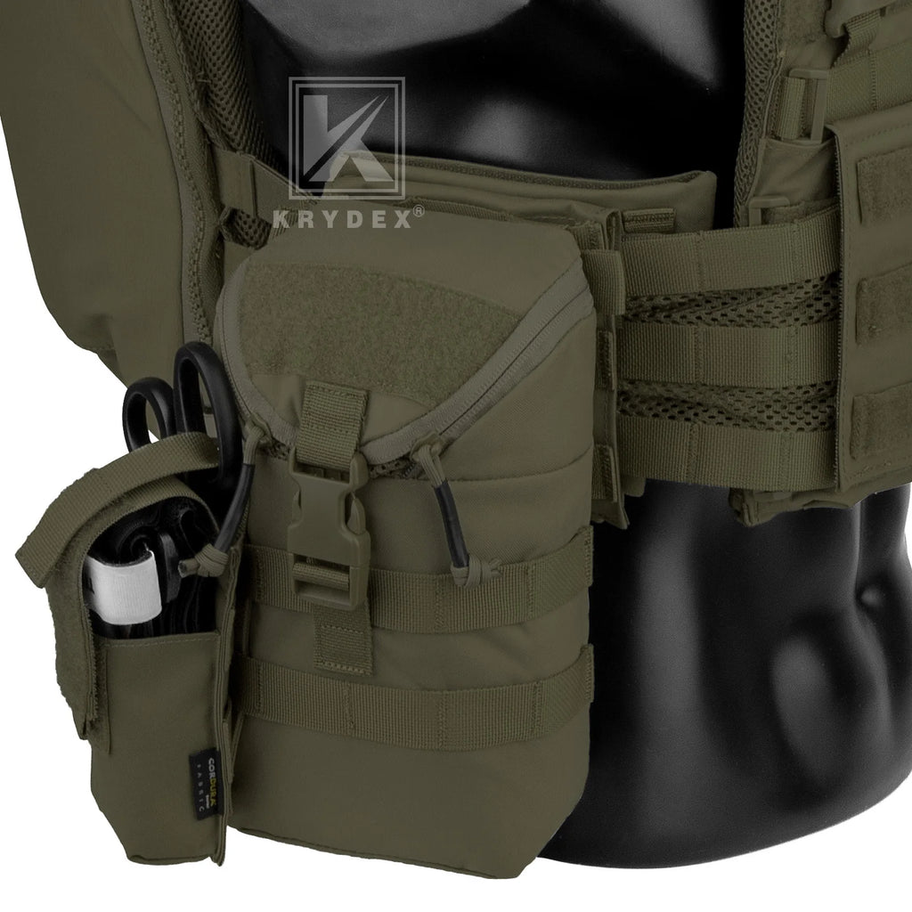 KRYDEX Tactical GP Pouch Vertical Utility MOLLE  Zip Rip EDC Bag Pack Quick Access Side Pocket Hunting Paintball Pouches