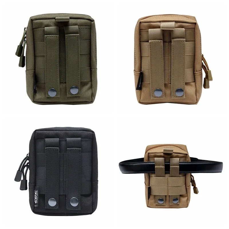 600D Outdoor Waist Bag Molle Pouch Tool Zipper Waist Pack Hungitng Accessory Belt Pouch