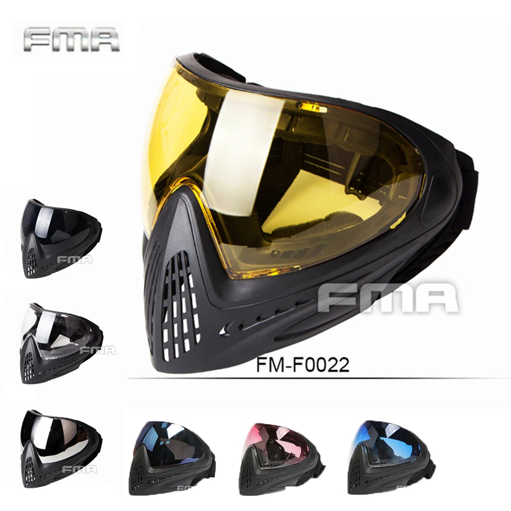 FMA F1 Full Face Mask With Single Layer Paintball Safety Protective Mask Anti-fog Goggle Mask Outdoor Tactical Airsoft Equipment