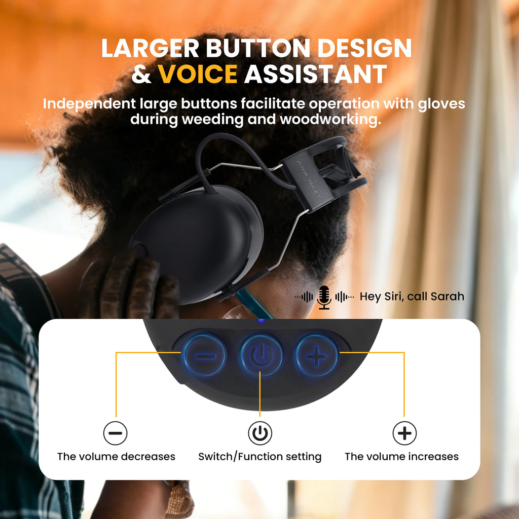 ARM NEXTBluetooth 6.0 Shooting Ear Protection Earmuff, Active Noise Canceling, Hearing Protection for Workshop,Shooting,Mowing