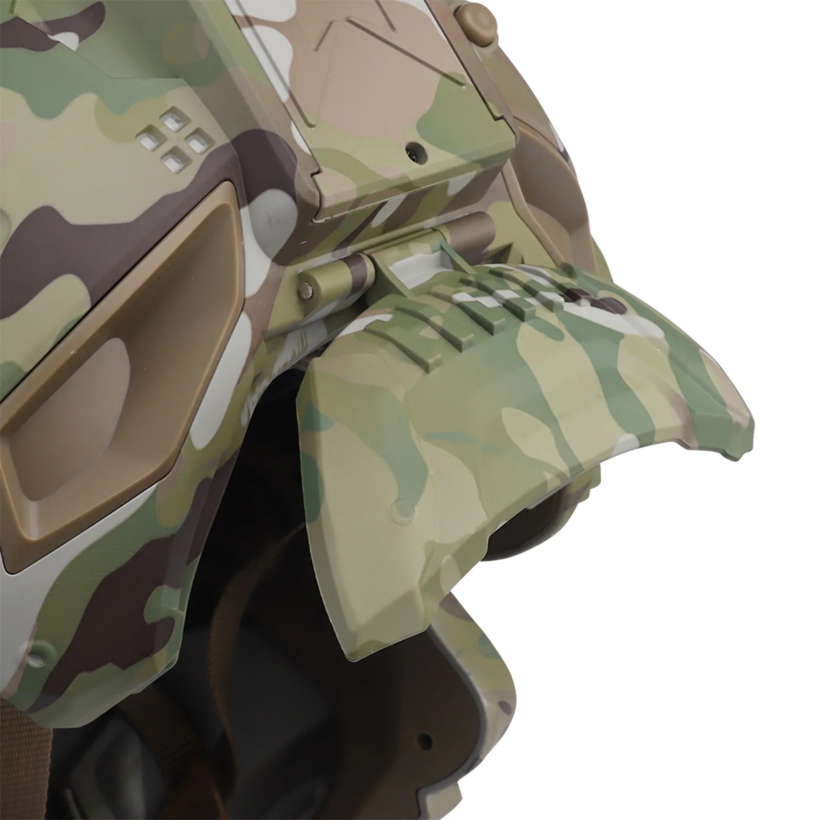 Assault I Airsoft Helmet Full Face, Tactical Helmet with HD Headset Anti-Fog Fan 2 Pairs Lens Flip Mask for Outdoor CS