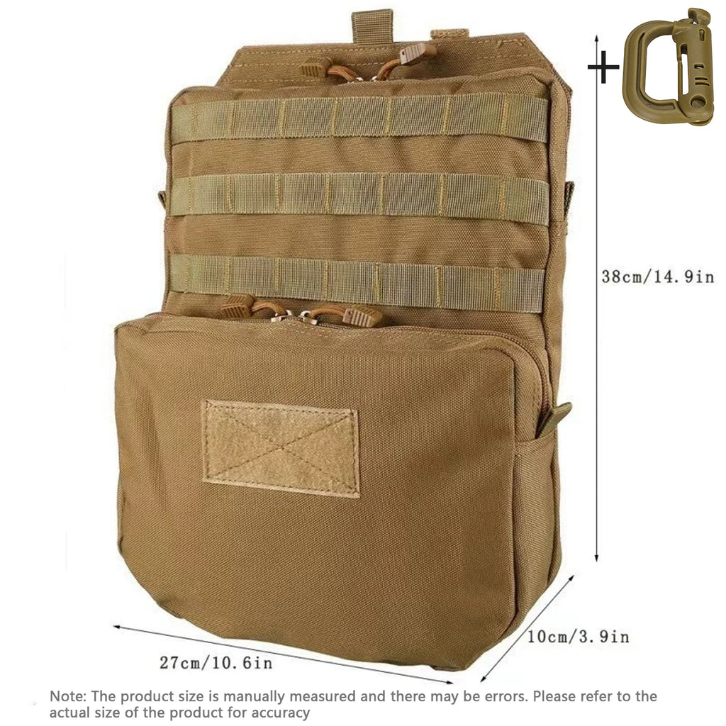 Mounted 3L water bag with Molle system, with multiple compartments and large capacity, can be used with MOLLE system vest