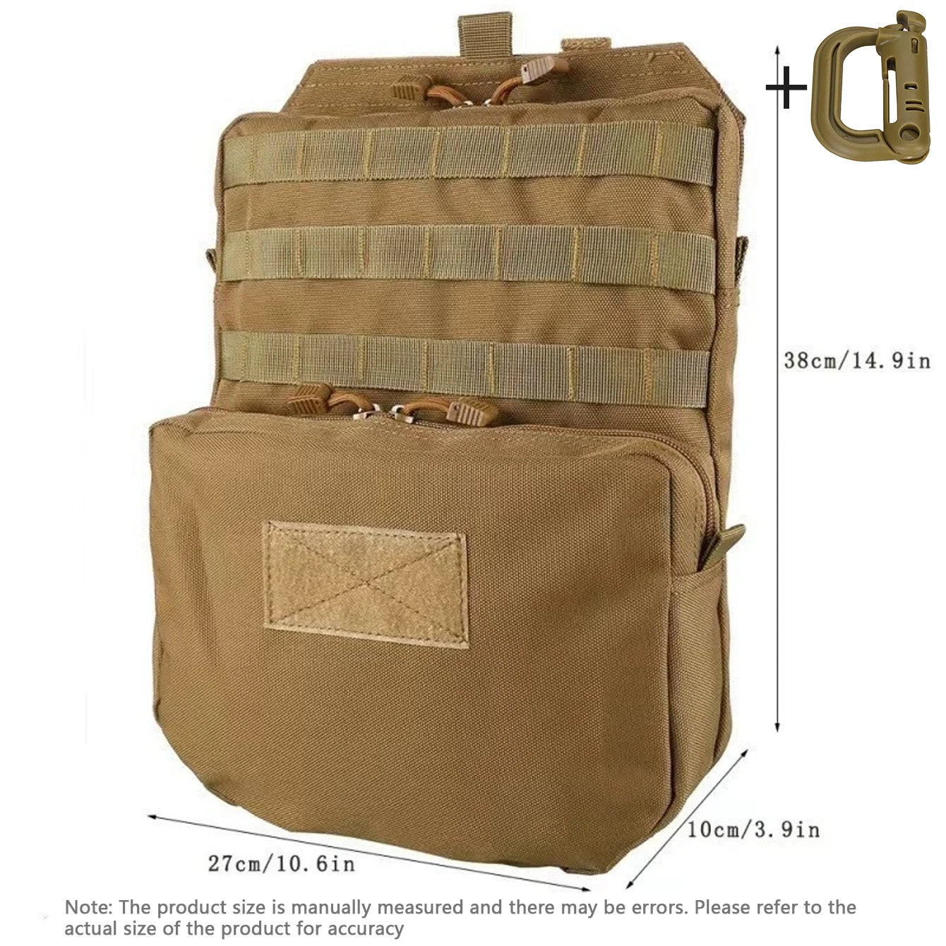 Mounted 3L water bag with Molle system, with multiple compartments and large capacity, can be used with MOLLE system vest