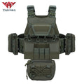 YAKEDA Quick Release Tactical Vest Breathable Adjustable MOLLE Outdoor Training Vest With Multi-Functional Pouches For Hunting, Hiking & Training