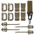 Molle Accessories Kit of 13 Outdoor Tactical Backpack Vest Waistband Locking Gear Mesh Support Elastic Buckle Hunting accessory