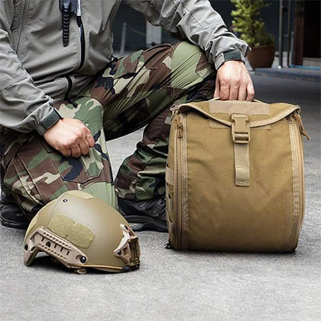 Tactical Helmet Bag Pack Multi-Purpose Molle Storage Carrying Pouch for Outdoor Hunting Sports Equipment Combat Helmets