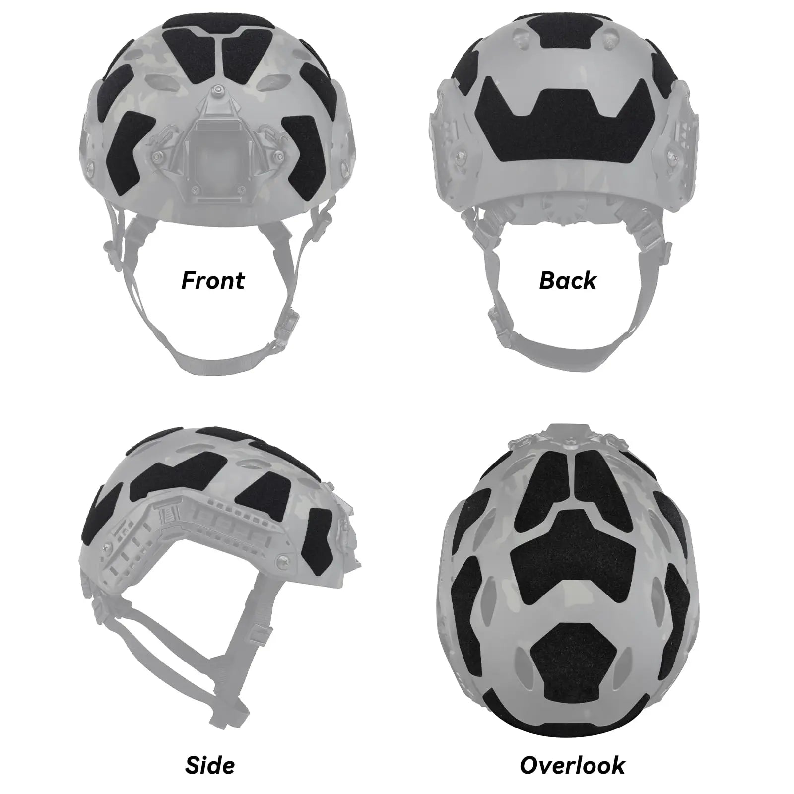 11Pcs Super High Cut Tactical FAST Helmet Magic Sticker Helmet Patches Hook Loop Fastener Kit Sticky Helmet Accessories