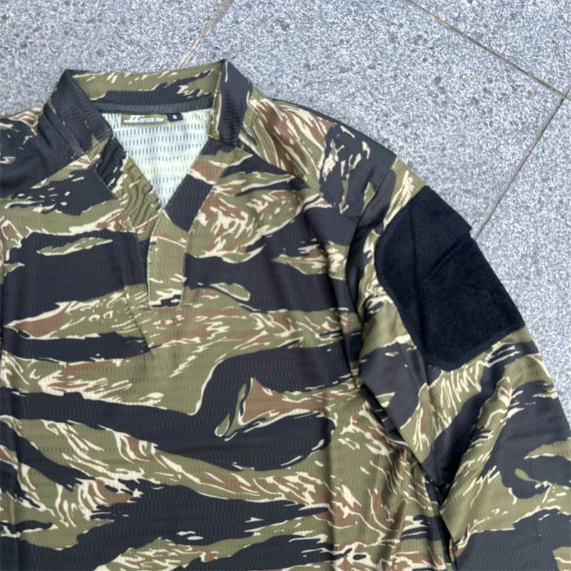 Long Shirt Velocity Style Rugby Shirt Quick Dry Breathable Tactical Long Sleeve T-shirt Hunting