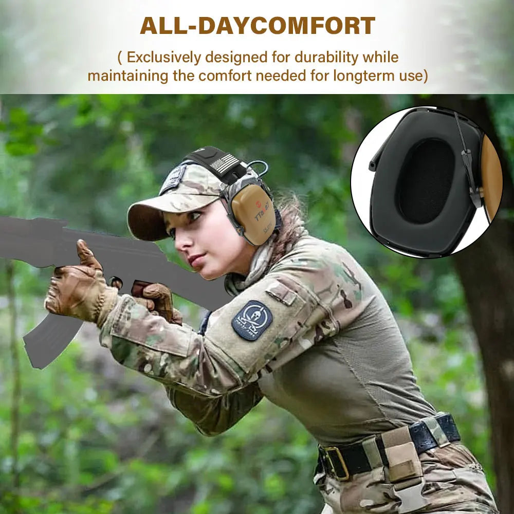Ear Muff Outdoor Sports New lectronic Shooting Earmuffs Tactical Impact Sound Amplification Headset Ear Protection Anti-noise