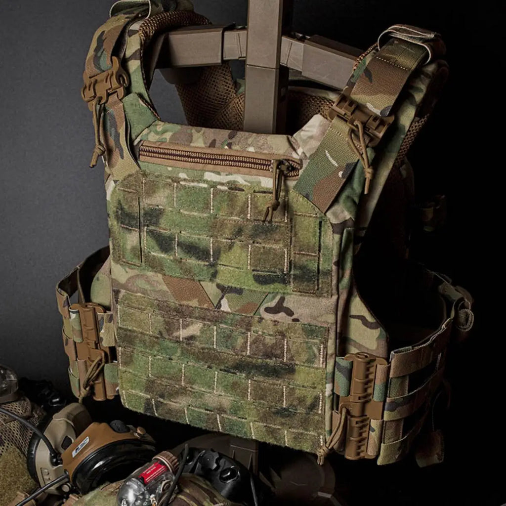 Poseidon Defense Top Grade DP Plate Carrier 3.0 Quick-Release Molle Vest Adjustable Sizing (S/M/L/XL) With 2Pcs Side Pocket