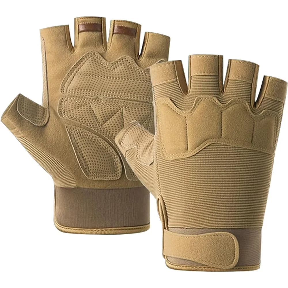 Fingerless Tactical Gloves Padded Lightweight Breathable Climbing Glove for Rock for cycling and rock climbing mountain climbing