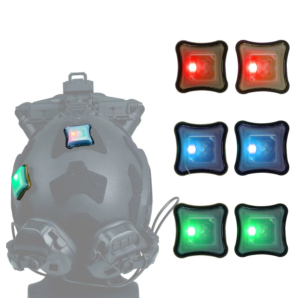BOOIU Tactical Helmet Light Safety Flashing Light Silicone Waterproof Survival Signal Outdoor Light Hiking Airsoft Helmet Lamp
