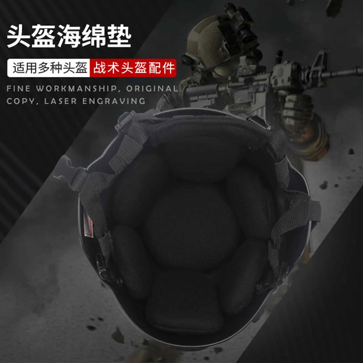 Tactical Helmet Pad Kit Sponge Pad Foam Liner Removable FAST MICH Airgun Hunting Helmet Fixed Modification Accessories
