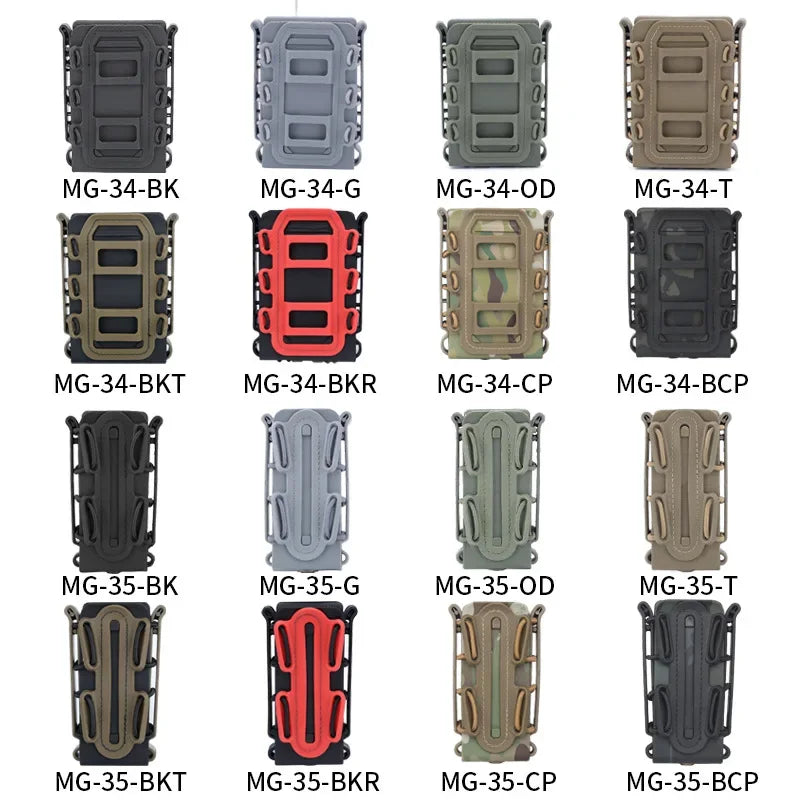 Tactical Magazine Pouch Molle for Ar15 M4 5.56 7.62mm Scorpion Fast Mag Quick Release Mag TPR Holster Adjustable Case Box