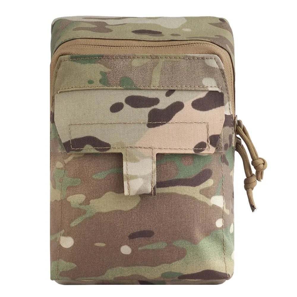 Lightweight Multi-Functional MOLLE EDC Storage Pouch Two-Way Zipper Quick Access Fits Plate Carrier for Hunting Shooting Gear