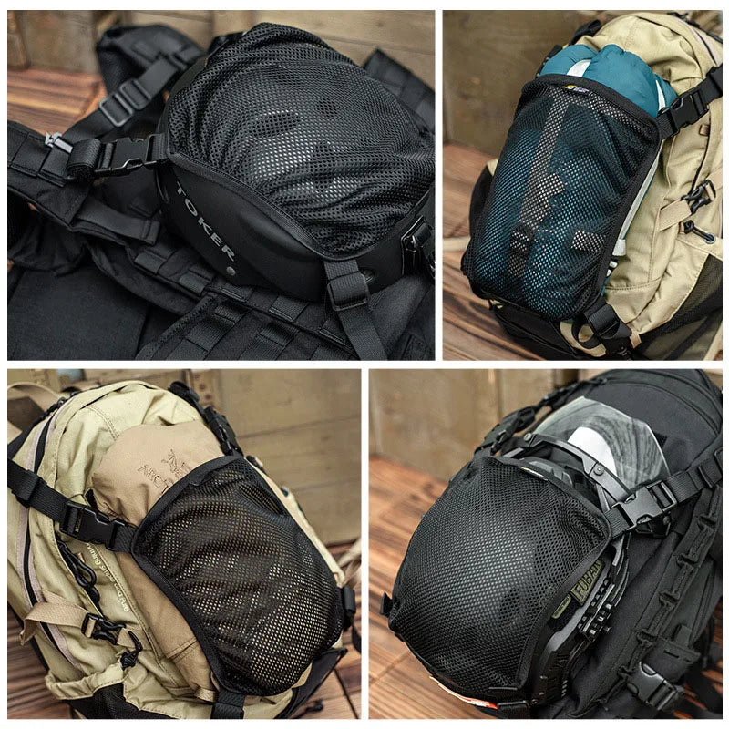 Tactical Helmet Bag Multi-Purpose Molle Storage Carrying Pouch Net Pocket for Hunting Airsoft Helmets Bag Backpack Accessories