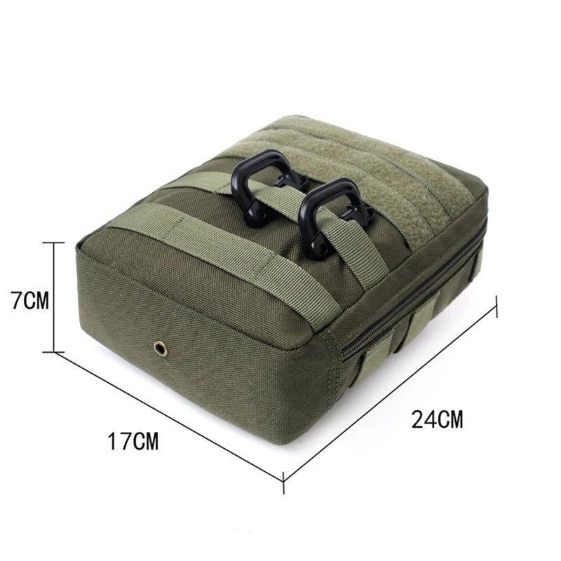 Outdoor EDC Bag Tactical Nylon Handbag Outdoor First Aid Survival Bag MOLLE Accessory Bag Medical Storage Waist Bag Tool Bag