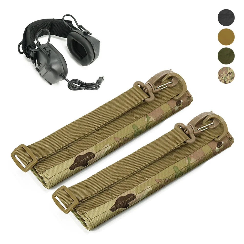 Molle Modular Headset Cover Headband Tactical Earphone Microphone Protection Case Hunting Earmuff Headphone Stand Strap
