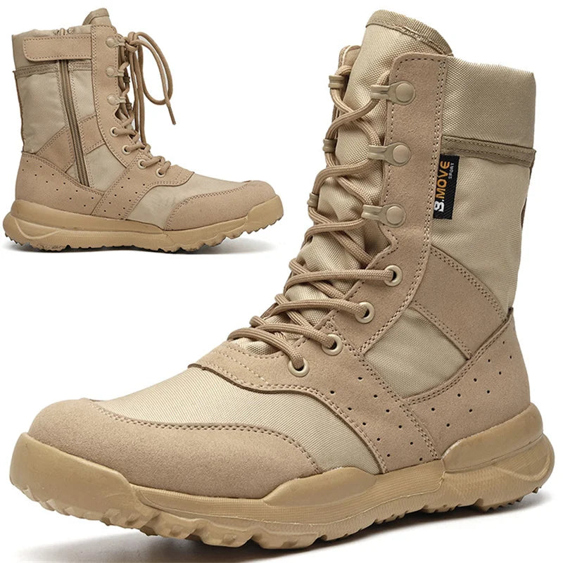 Summer Breathable Men Women super Lightweight Boots  Tactical Airsoft Paintball Boots Side Zipper Male Desert Combat Ankle Boots